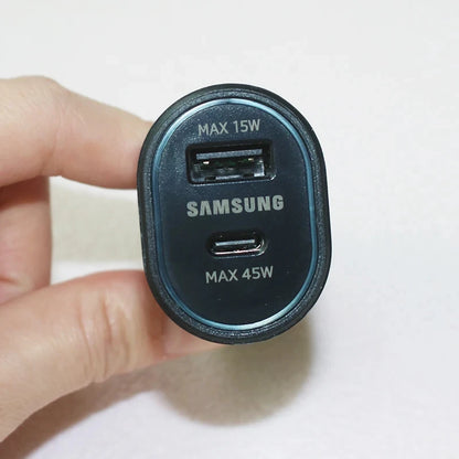 EP-L5300 Cargador de coche ultrarrápido para Samsung S25, S24, S23 Plus/Ultra Fast Charge de 60 W, 1A1C, doble USB, carga rápida adaptativa para Galaxy Z Fold/Flip 4, 5, 6 y 7