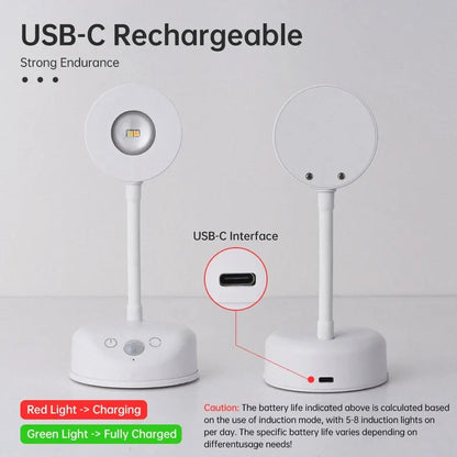 Luz nocturna con sensor de movimiento, luz inalámbrica USB LED para cocina, dormitorio, mural, sala de estar, lámpara de pared con sensor, iluminación interior LED USB