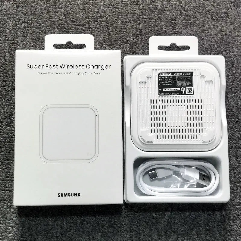 Base de carga inalámbrica rápida Samsung de 15 W para Galaxy S20 S21 S22 S23 S24 S8 S9 S10 Plus Note 20 Ultra 9 8 Z Flip Fold 6 5 4 3 2