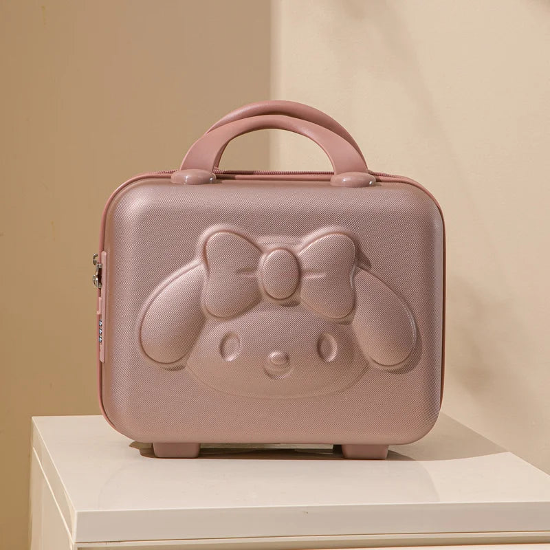 Maleta original de Hello Kitty con dibujos animados, estuche de viaje para cosméticos, gran capacidad, multifuncional, sencilla, con cerradura, bonitos regalos hechos a mano.