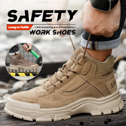 Zapatos de seguridad Leiandun para hombre, cómodos y de diseño ligero para el trabajo.