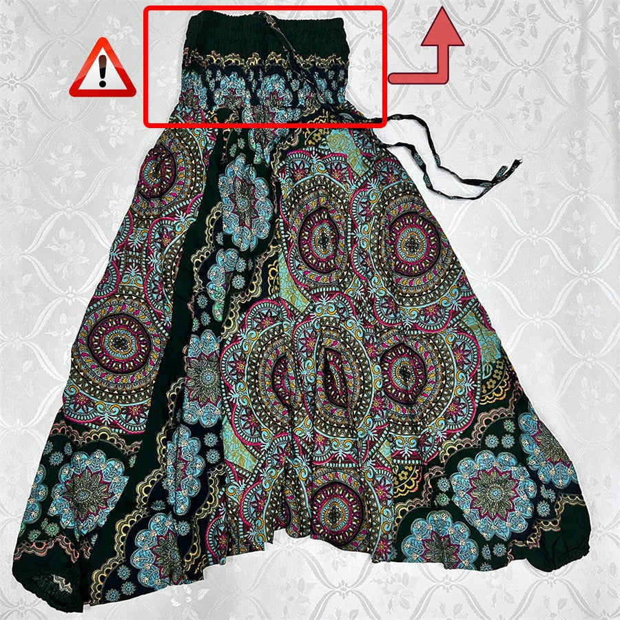 Bohemian Pants Women Pantalones Mujer Hippie High Waist Rayon Harem Baggy Boho Yoga Beach Wear Pour Femme Calca Feminina Printed