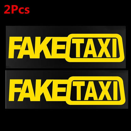 Pegatina divertida de taxi falso para coche, emblema de vinilo autoadhesivo universal para BMW, Ford, Toyota, VW, Honda, Kia, Opel y Kia.