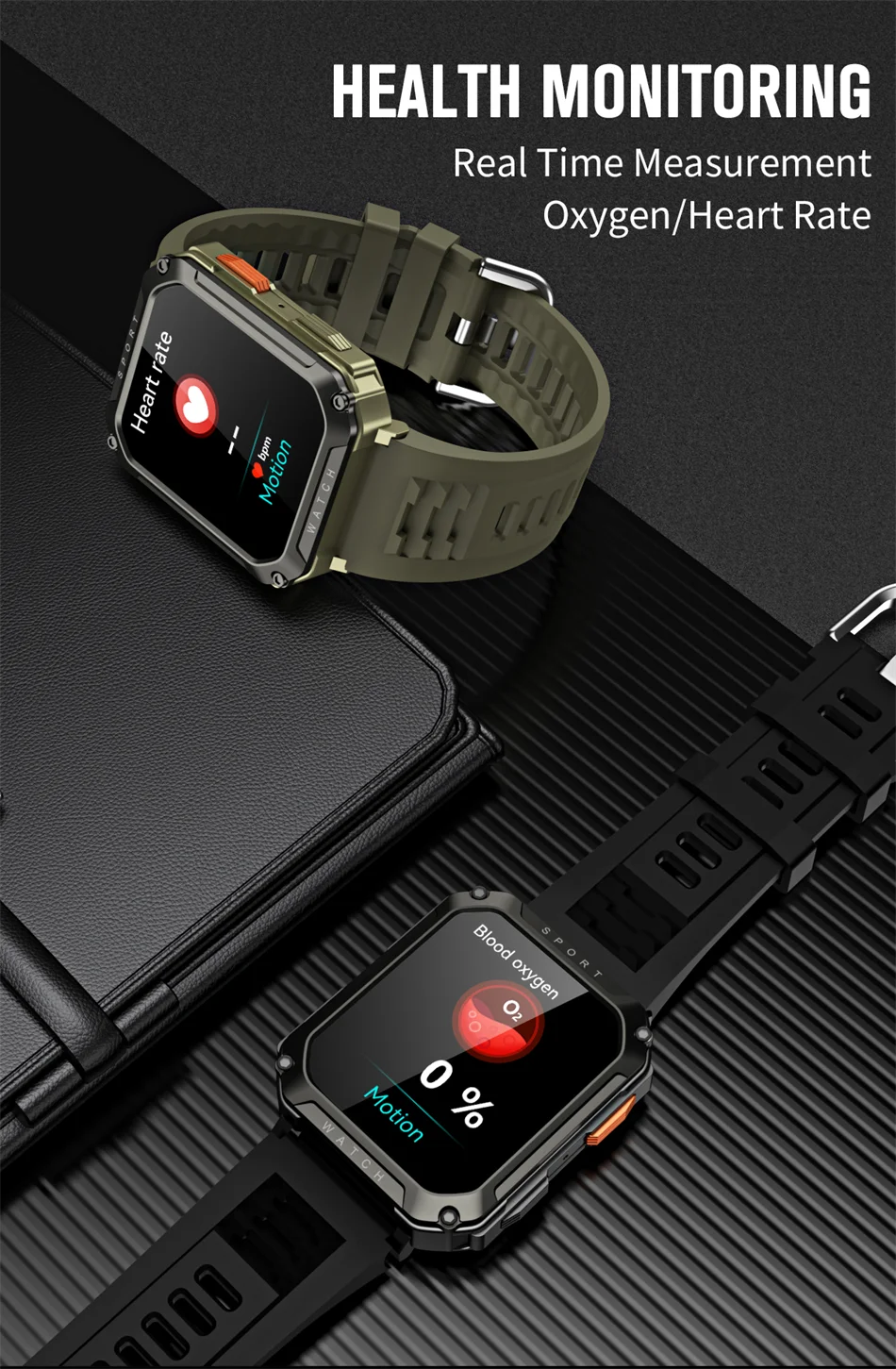 FOXBOX 2025 Reloj inteligente militar para exteriores para hombre, con Bluetooth, llamadas, deportivo, resistente al agua, asistente de voz, reloj de fitness para hombre, nuevo