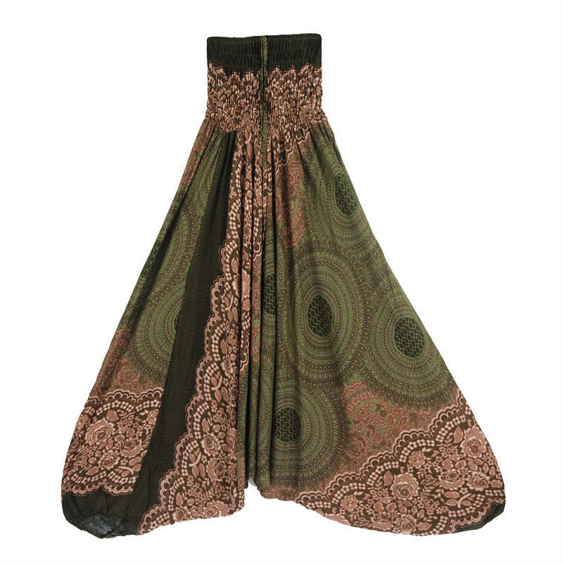 Bohemian Pants Women Pantalones Mujer Hippie High Waist Rayon Harem Baggy Boho Yoga Beach Wear Pour Femme Calca Feminina Printed