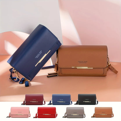 Nueva billetera para mujer, bolso de hombro multifuncional de estilo coreano, bolso de mano de longitud media y monedero con cremallera.