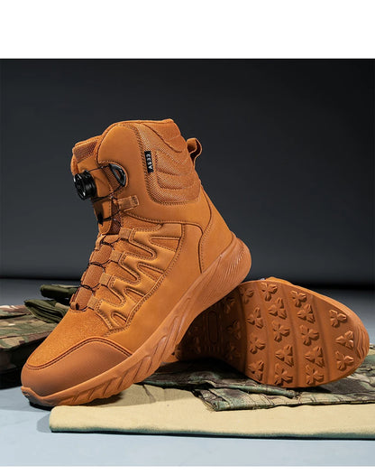 Botas tácticas para hombre, marca Army Boot, estilo militar, hasta el tobillo, para senderismo, seguridad, trabajo en el desierto, escalada, impermeables, de alta calidad.