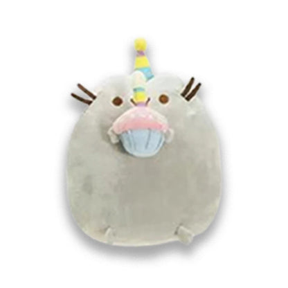 Juguete para gatos, juguete de peluche de Animal suave, almohada de gatito blanco y gris, regalo de cumpleaños, juguetes para mascotas Deco