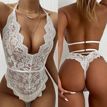 Body de encaje para mujer, lencería sexy, babydoll, body de una pieza, ropa interior erótica para adultos (+18), pijama de boda.