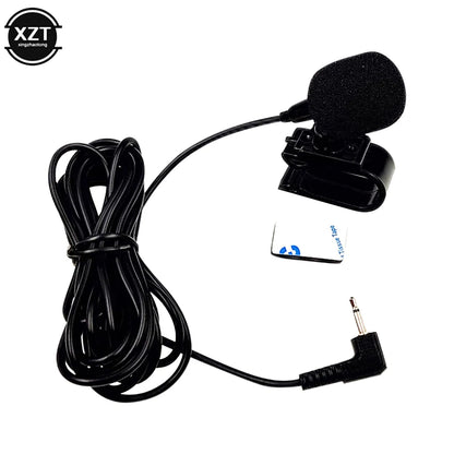 Micrófono de audio profesional para coche, conector jack de 2,5 mm y 3 m, minimicrófono externo con cable para DVD, radio, mono de 2 polos.