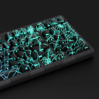 Teclado mecánico ZORNHER ZH980 Spider Web, inalámbrico, 2,4 G, Bluetooth, personalizado, para oficina, HIFI, silencioso.