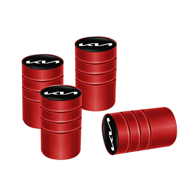 4 tapones para válvulas de neumáticos de coche con logotipo, accesorios para KIA EV6 Stinger RIO Sorento Picanto Ceed Borrego Syros K4 K5