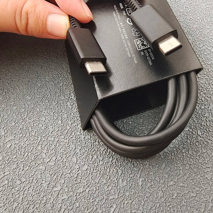 Cargador Samsung EP-T4510 de 45 W PD, carga súper rápida para Galaxy S25 Ultra Plus S24 S23 A56 C55, adaptador EU/EE. UU./Reino Unido, cable tipo C de 1,8 m.