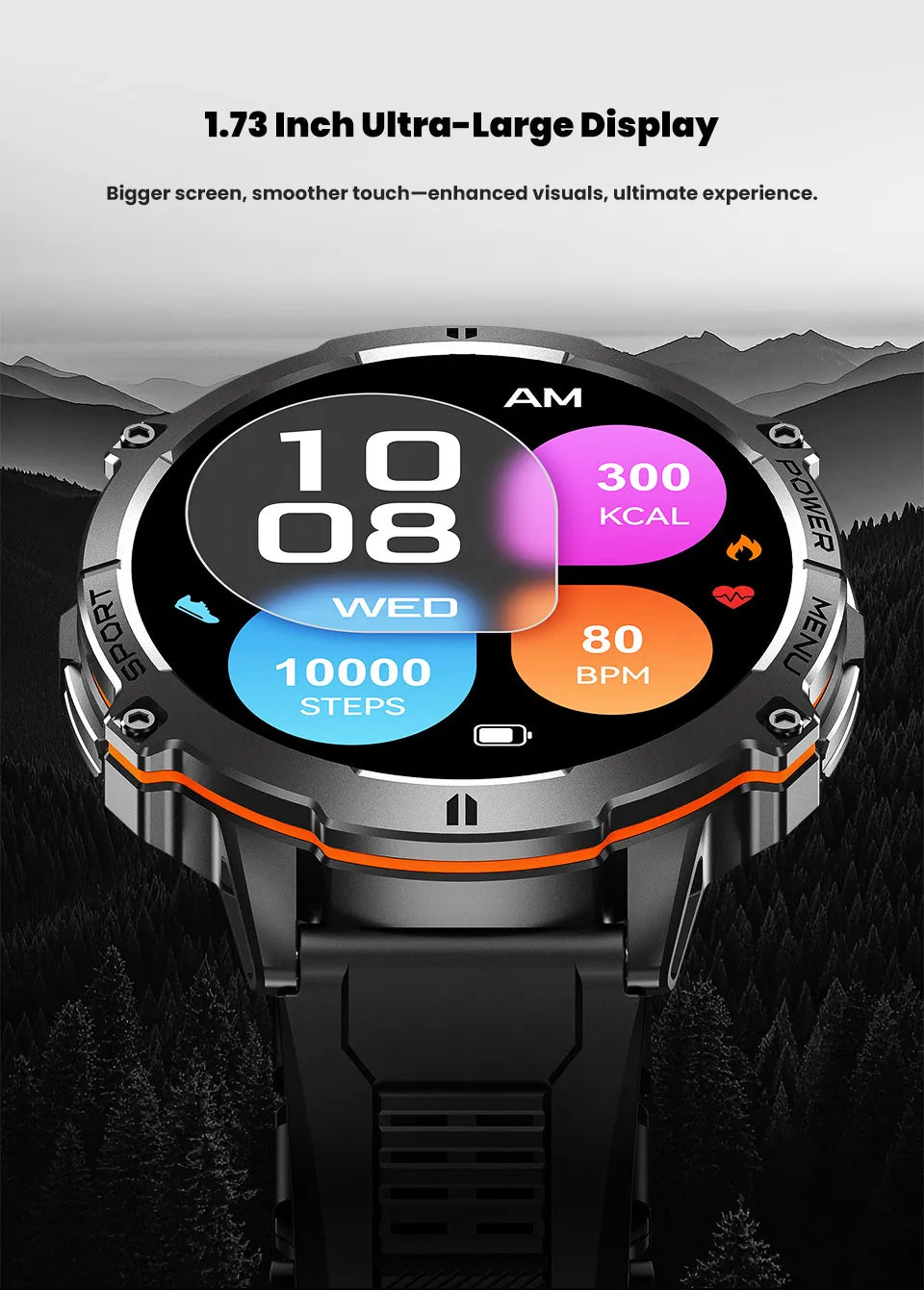 Reloj inteligente LIGE para hombre, con batería de 900 mAh, Bluetooth, llamadas, frecuencia cardíaca, oxígeno en sangre, brújula, monitor de salud, resistente al agua
