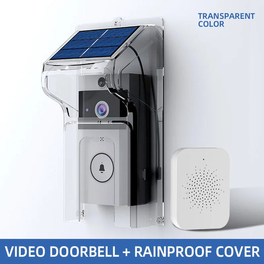 Timbre inteligente inalámbrico U9 con pantalla transparente para la lluvia, visión nocturna HD y cámara de intercomunicación con cambio de voz.