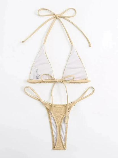 Minibikini Sexy Micro Extremo: Conjunto de Bikini 2023 con Relleno, Estilo Brasileño y Tanga Ajustada para Bañarse en el Verano