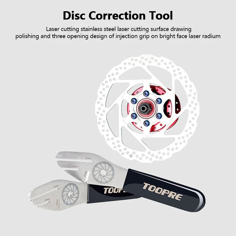 Freno de disco de bicicleta Mantenimiento de discos Reparación Ajuste Calibración Herramienta Rectificadora de discos Llave de ajuste de discos Mantenimiento