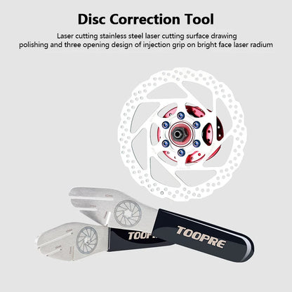 Freno de disco de bicicleta Mantenimiento de discos Reparación Ajuste Calibración Herramienta Rectificadora de discos Llave de ajuste de discos Mantenimiento