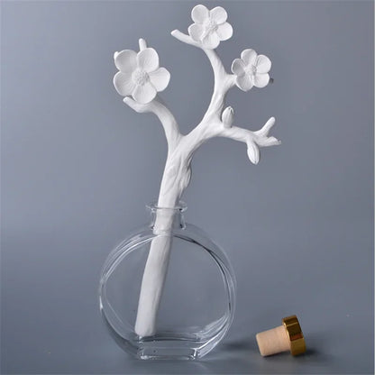 Decoración de fragancias para el hogar, accesorios decorativos, flor de cerámica para difusor de fragancias de interior