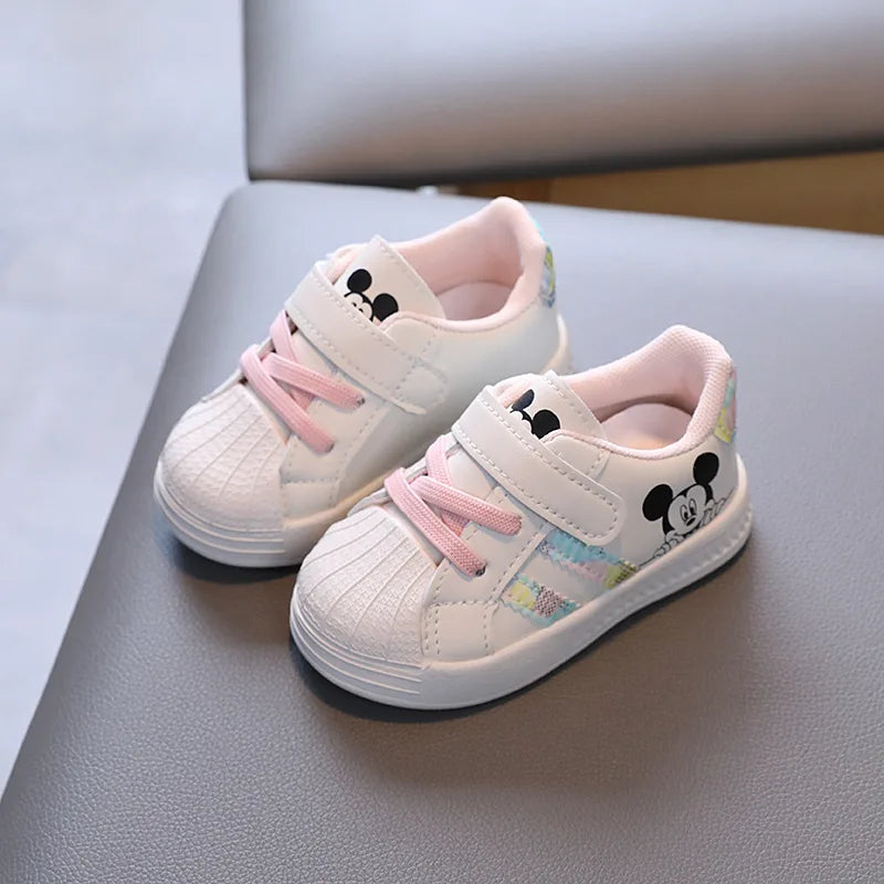 Zapatos para niños, zapatos deportivos casuales de moda, zapatos para niños y niñas, zapatos blancos pequeños, zapatos para niños con suela blanda