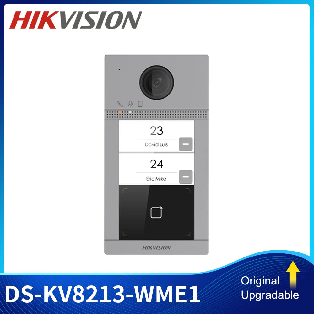 Videoportero IP inalámbrico Hikvision, estación de puerta para villa, timbre con Wi-Fi y PoE, IP67 IK08 DS-KV8413-WME1 DS-KV8113-WME1, apertura de puerta