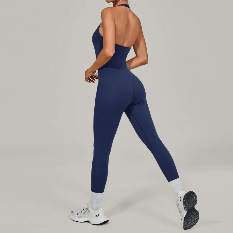 Nuevo Body de Yoga Sexy para Mujer, Mono Deportivo de una Pieza, Sin Mangas, Espalda Abierta, Conjunto de Yoga de Secado Rápido, Ropa Deportiva para Entrenamiento y Yoga.