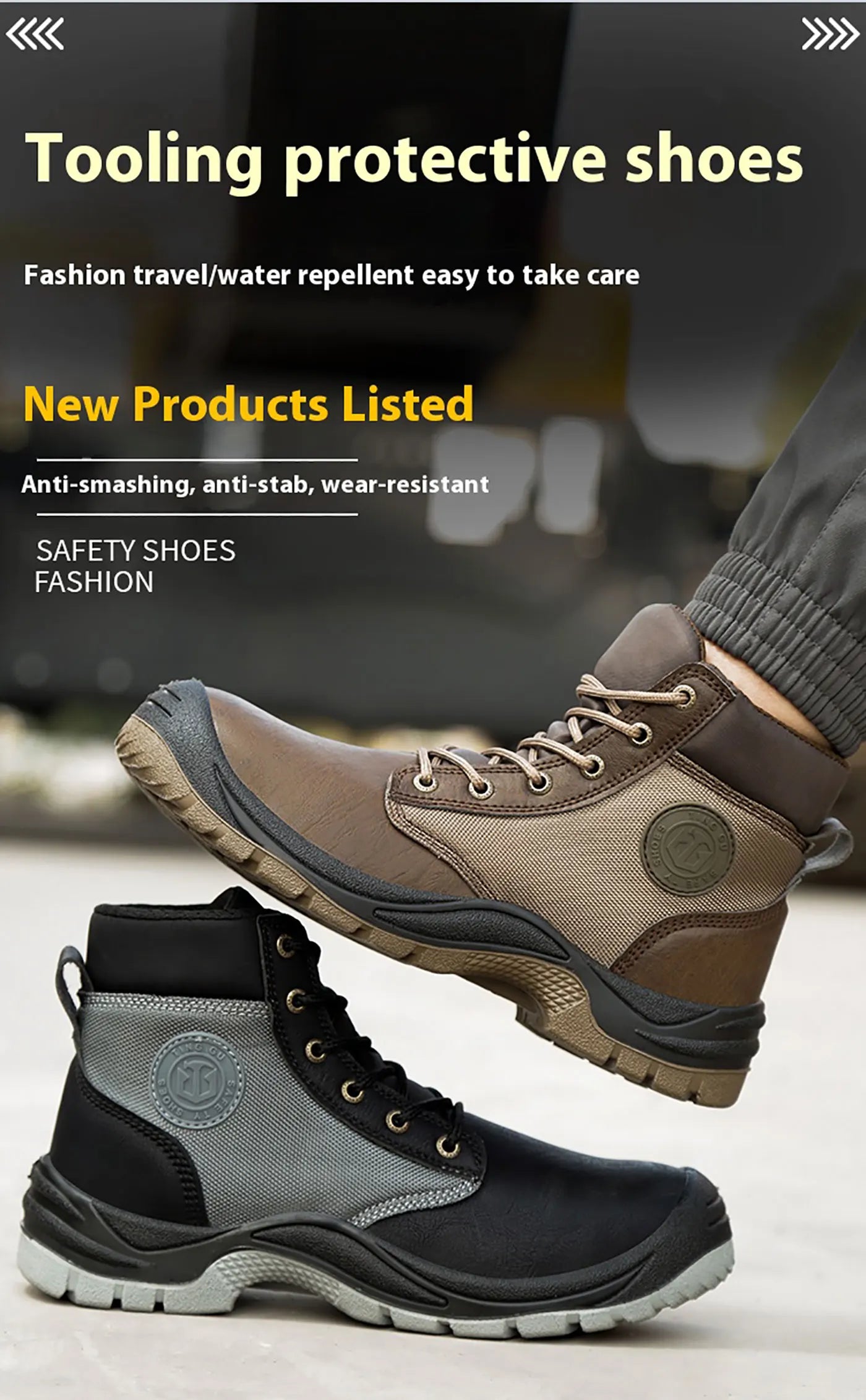 Los zapatos de seguridad para hombre son zapatos de trabajo resistentes a impactos, perforaciones, antiestáticos, antideslizantes, resistentes al desgaste y a las salpicaduras.