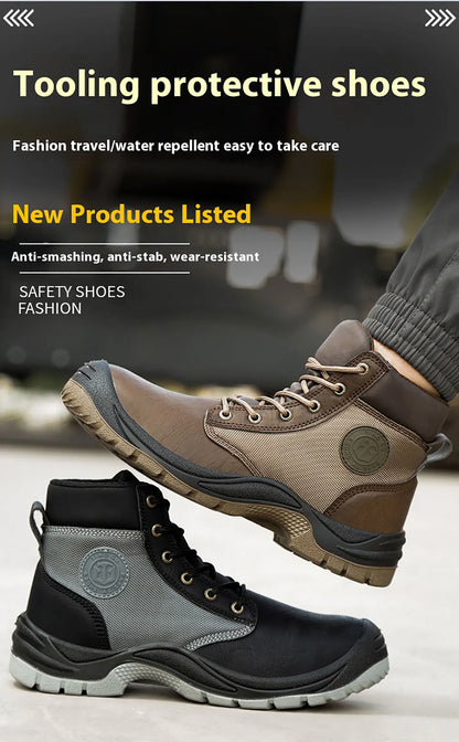 Los zapatos de seguridad para hombre son zapatos de trabajo resistentes a impactos, perforaciones, antiestáticos, antideslizantes, resistentes al desgaste y a las salpicaduras.