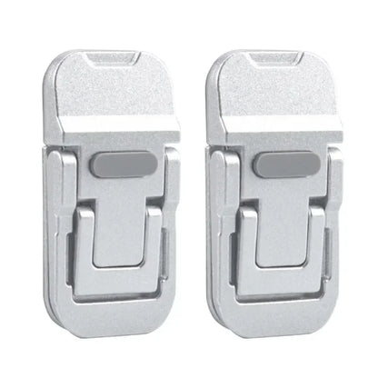Mini soporte portátil de aleación de zinc para portátil, 2 unidades por juego, ángulos ajustables, plegable, invisible, para refrigeración de MacBook y Notebook.