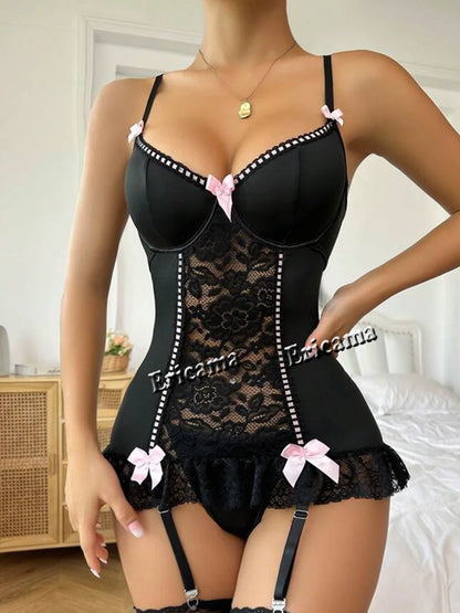 Nueva lencería sexy, ropa de dormir, camisón de encaje para mujer, babydoll, ropa interior, liguero, malla, disfraces sexys, ropa de noche.