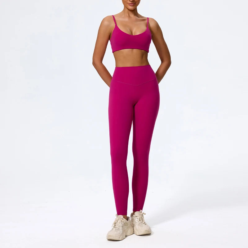 Ctenkevet - Conjunto deportivo de 2 piezas sin mangas para mujer, de verano, para gimnasio, yoga, de cintura alta, transpirable, mallas deportivas para mujer