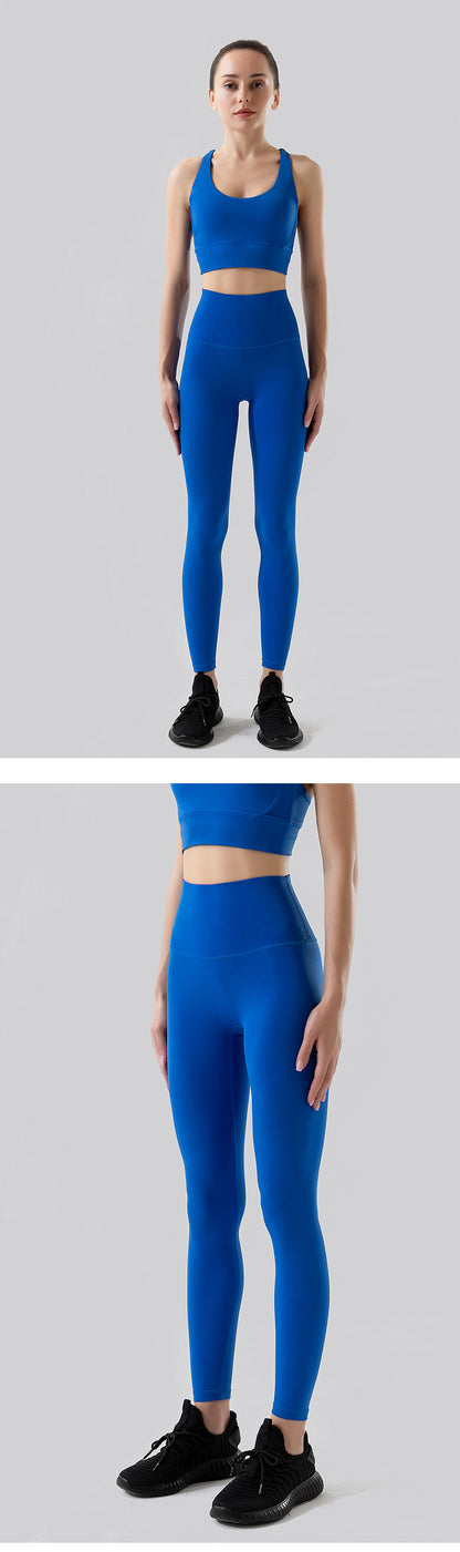 Women's Naked Feeling Sports Bra and Leggings Set - 2 Piece Gym Outfit for Fitness, Yoga Clothes Leggings and Tops Workout Suits