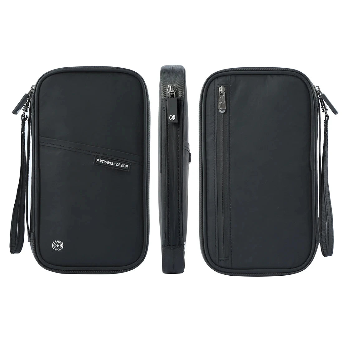 Cartera organizadora para pasaporte de viaje con tarjetero, estuche para documentos, bandolera familiar, bolsa para guardar billetes y efectivo para viajes al extranjero.