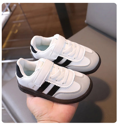 Zapatillas deportivas de moda para niños, de piel sintética, ergonómicas, con suela blanda, tenis para niño y niña.