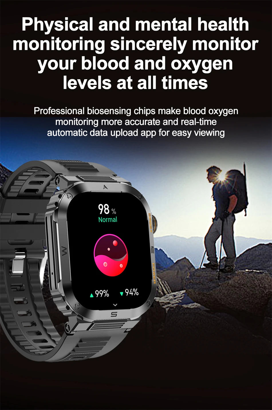Reloj inteligente militar FOXBOX para hombre con GPS, resistente al agua, 2025, monitorización del sueño, deporte, fitness, IA, voz, llamadas Bluetooth.