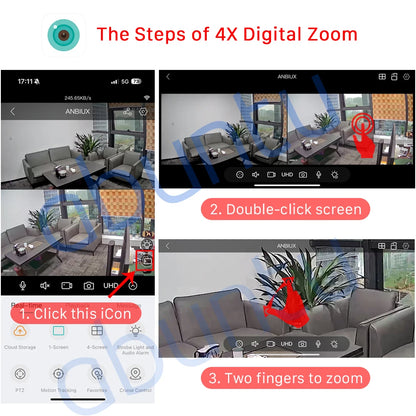 Cámara de seguridad exterior inalámbrica ICSEE de 8 MP, 4K, Wi-Fi, doble lente, 8MP, 4K, solar, con batería de 7800 mAh y 365 días de autonomía en espera.