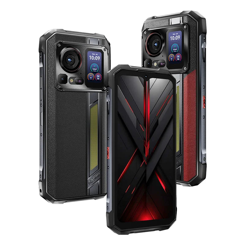 Teléfono móvil resistente HOTWAV Hyper 7 Pro 5G con cámara de 200 MP, Android 14, pantalla FHD+ de 6,6" a 120 Hz, 36 GB (16+20) de almacenamiento interno, 256 GB de almacenamiento externo, batería de 10800 mAh y carga rápida de 33 W.