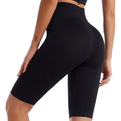 Leggings PofyBofy de cintura alta, sin costuras, elásticas, realzadoras de glúteos, ajustadas, hasta la rodilla, para fitness, yoga y deporte.