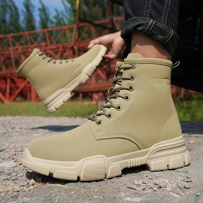 Anti-spark Welder Shoes Men's High Top Work Safety Boots Puncture Proof Construction Safety Shoes Men Platform Boots