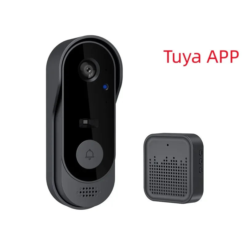 Timbre Tuya con cámara inalámbrica, paquete inteligente para el hogar, WiFi, cámara HD para exteriores, videoportero de seguridad con visión nocturna