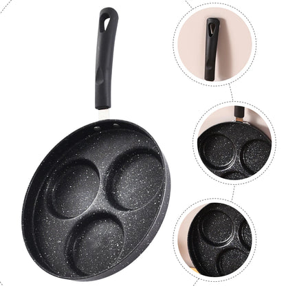 Mini sartén para huevos de 10 pulgadas de acero inoxidable, utensilios de cocina, antiadherente, para desayuno, multifuncional, fácil de limpiar H