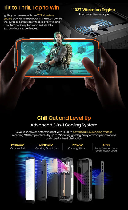 [Estreno mundial] Blackview OSCAL PILOT 1: Teléfono resistente, smartphone de 6 GB y 256 GB, pantalla HD+ de 6,67", batería de 15000 mAh y NFC.