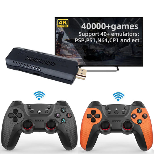 Consolas de videojuegos Velec, controlador inalámbrico doble de 2,4 G, 4K, 20 000 juegos, 64 GB, juegos retro, regalo para TV.