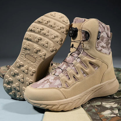Botas tácticas para hombre, marca Army Boot, estilo militar, hasta el tobillo, para senderismo, seguridad, trabajo en el desierto, escalada, impermeables, de alta calidad.