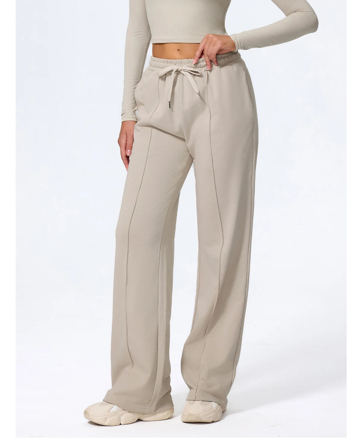 Pantalones deportivos Hearuisavy para mujer, corte recto, con cordón ajustable, bolsillos, para gimnasio, deportes, uso casual, actividades al aire libre, correr, entrenamiento, yoga, pantalones largos.