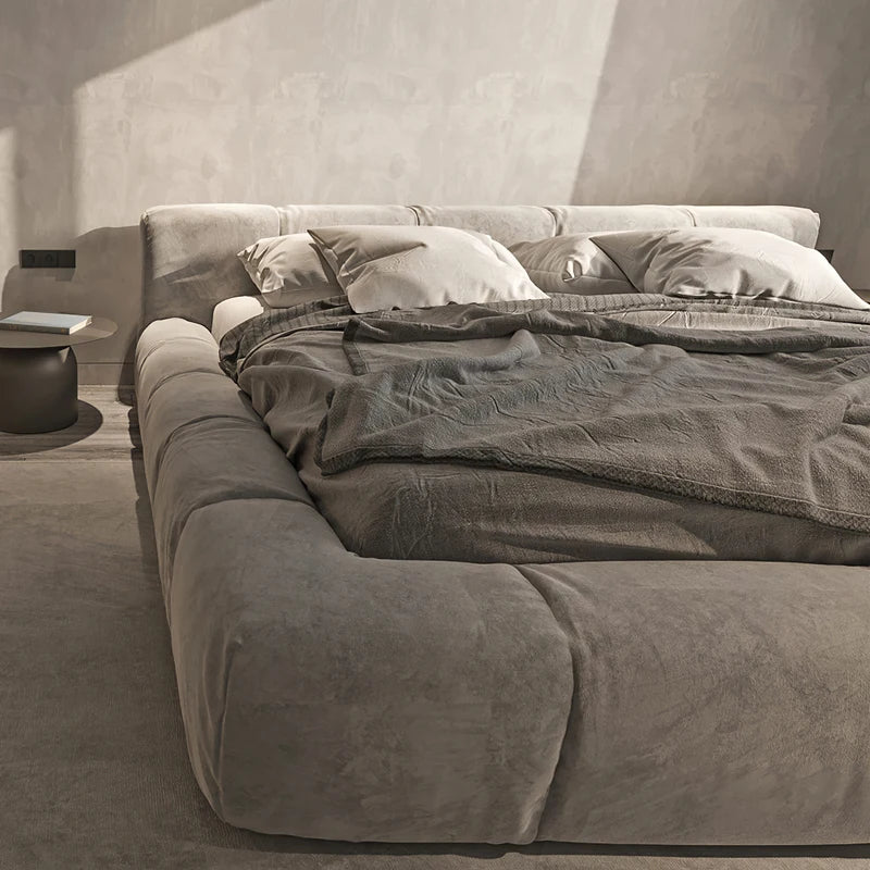 Cama de estilo europeo, moderna y cómoda, estilo italiano, de calidad, para bodas, diseñada por un diseñador que crea camas gemelas.