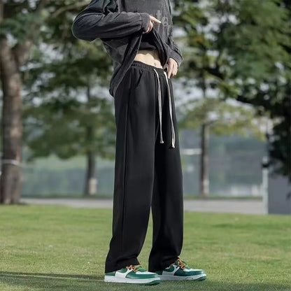 Pantalones de trabajo para hombre de talla grande, modelo 2024, conjunto casual resistente y duradero para la construcción, ideales para el verano. Con puños ajustables.