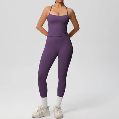 Conjunto de Ropa de Yoga para Mujer, Traje Deportivo, Ropa de Entrenamiento, Chaleco Deportivo sin Mangas, Conjunto de Gimnasio, Mono de Entrenamiento, Ropa Interior Deportiva, Ropa Deportiva