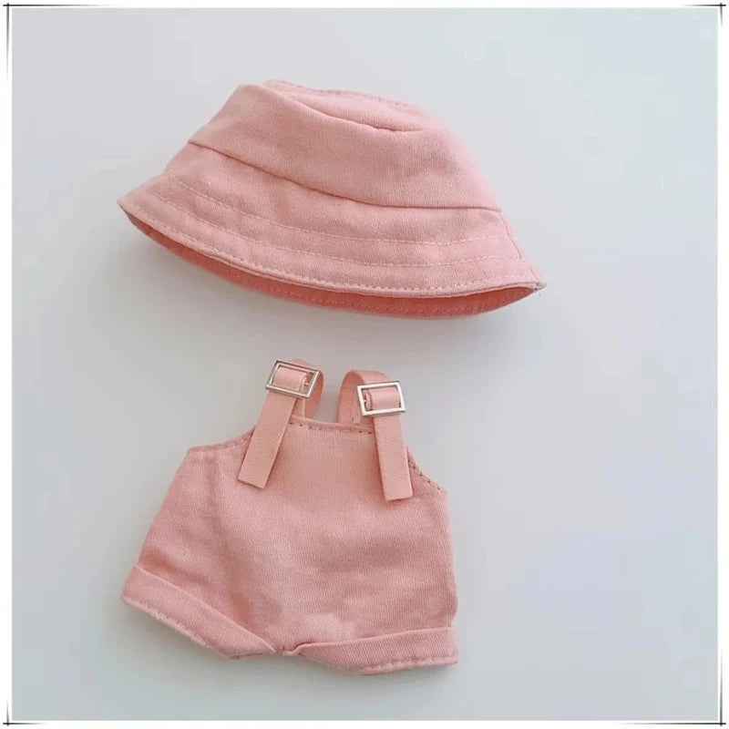 Para Labubu 15-17 cm v1v2 Conjunto de accesorios de atuendo Mini sombrero mono decoración ropa pequeña juguetes para niños regalo de cumpleaños