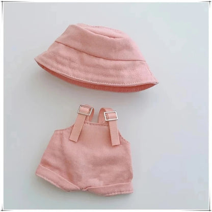 Para Labubu 15-17 cm v1v2 Conjunto de accesorios de atuendo Mini sombrero mono decoración ropa pequeña juguetes para niños regalo de cumpleaños